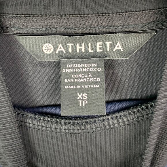 NWT Athleta Women’s XS Venice Colorblock Mock Neck Long Sleeve Sweatshirt Athlei - Picture 11 of 14